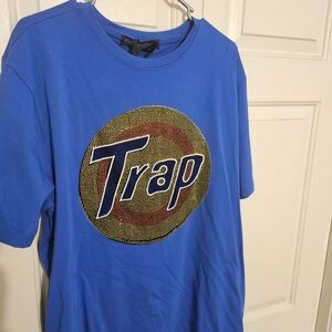 Hudson Jeans Blue T-Shirt with Graphic Design